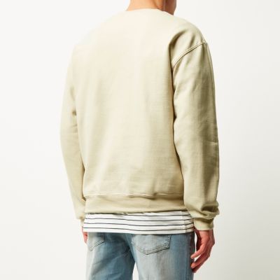 Light brown crew neck sweatshirt